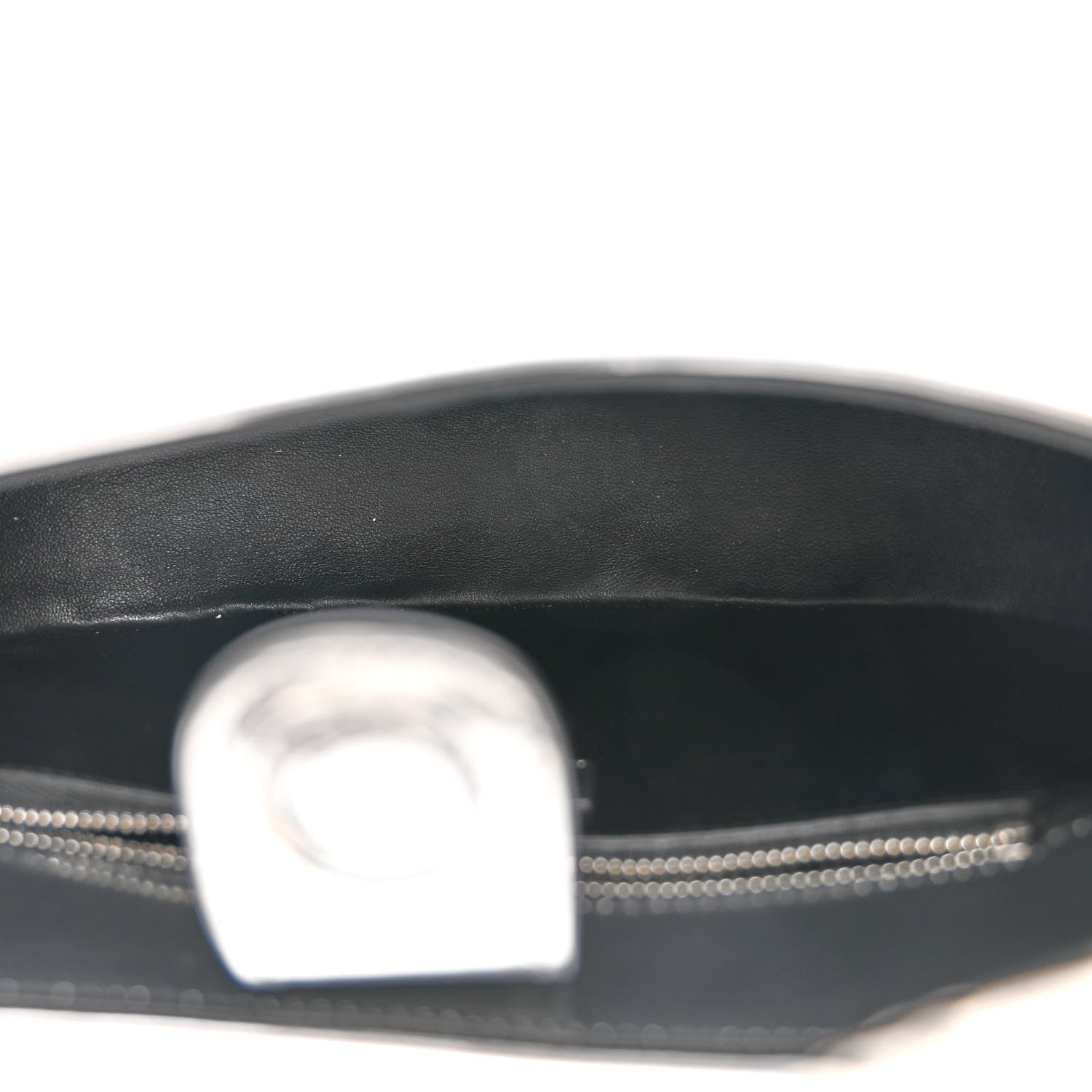Lanvin Metallic Calfskin Cat Hobo Silver 5 of 10