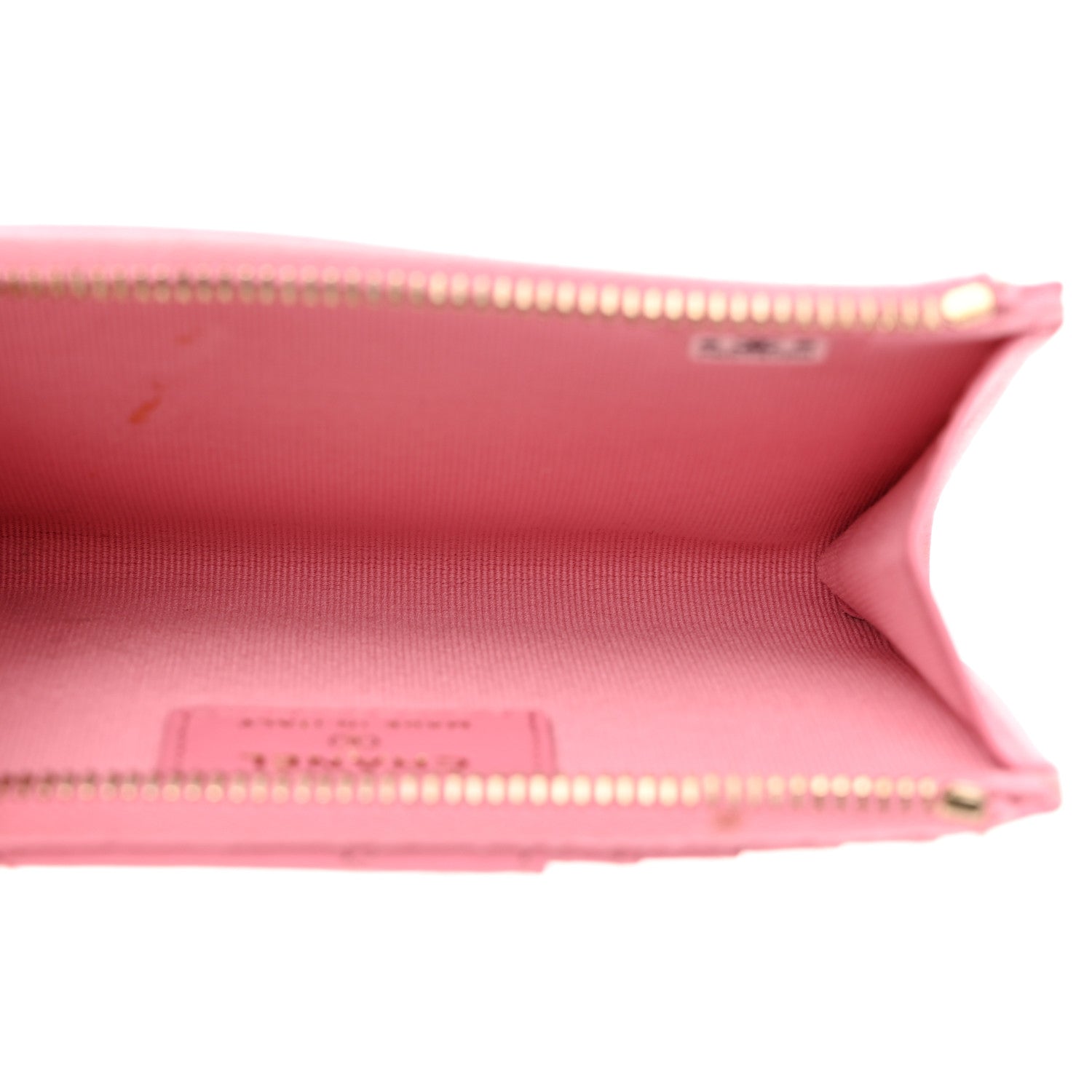 Chanel Lambskin Quilted CC Zip Around Card Holder Pink 5 of 8