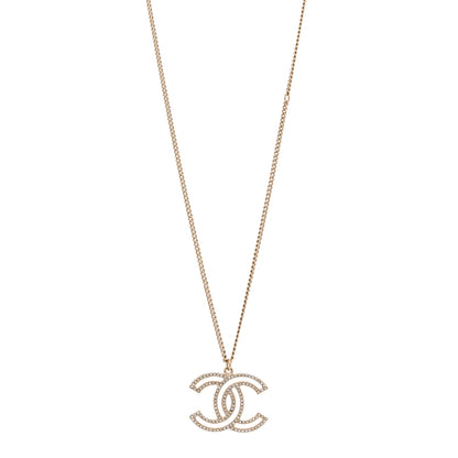 Chanel Crystal CC 100 Anniversary Necklace Gold 1 of 6