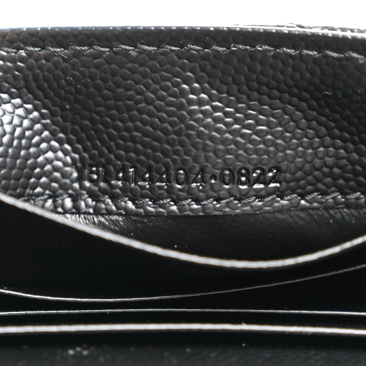 Grain De Poudre Matelasse Chevron Small Monogram Envelope Wallet Black