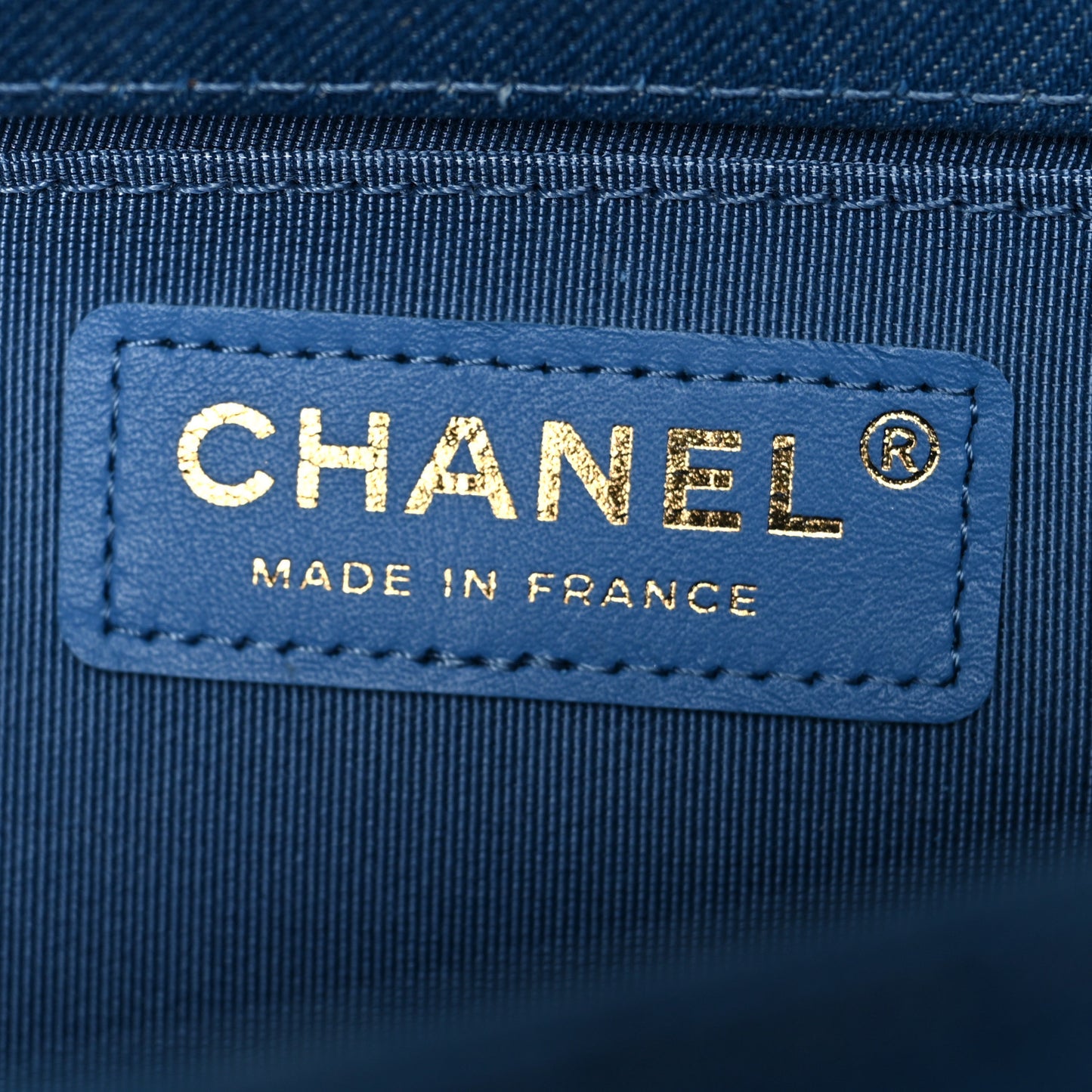 Denim Pleated Medium Boy Flap Light Blue