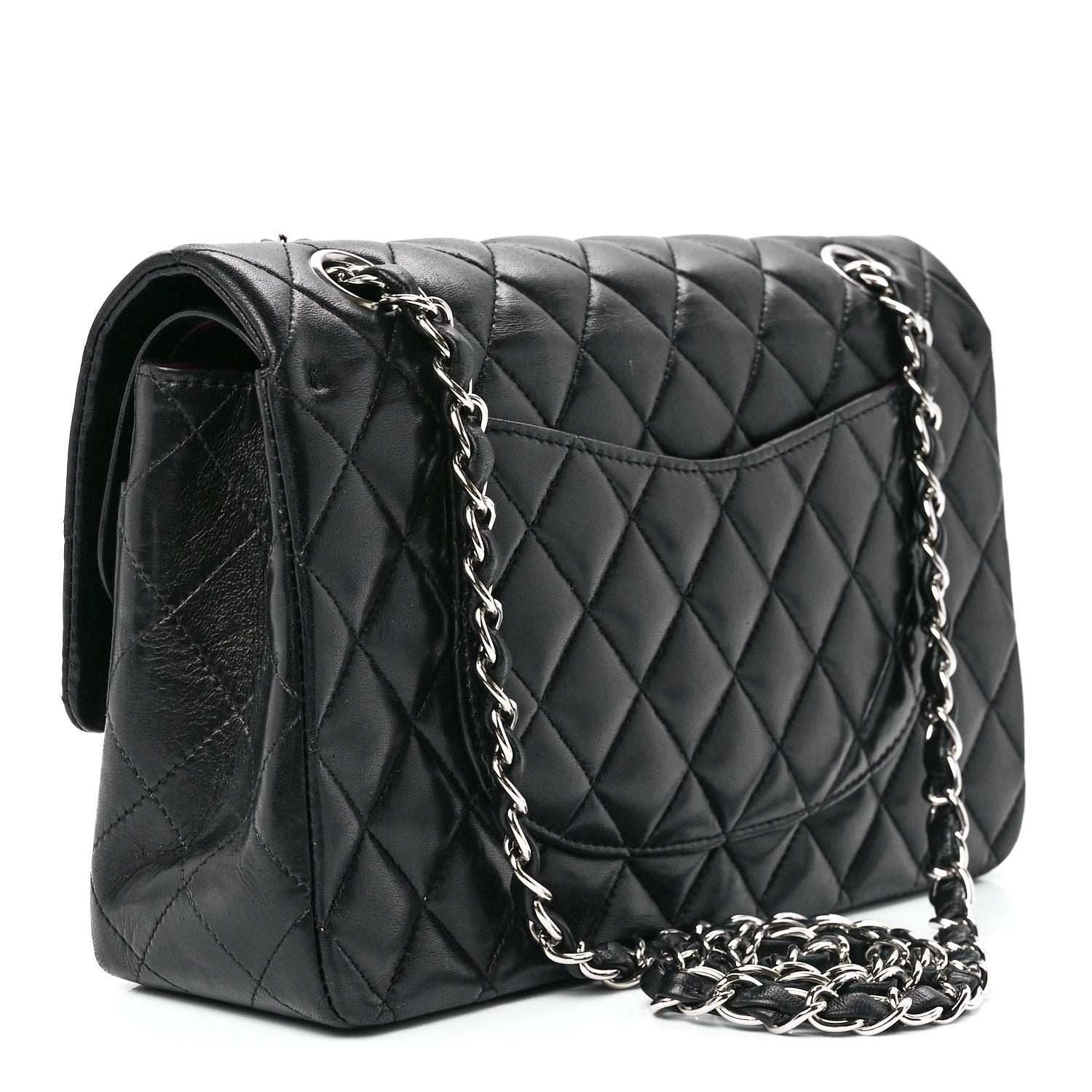 Chanel Lambskin Quilted Medium Double Flap Black 2 of 11