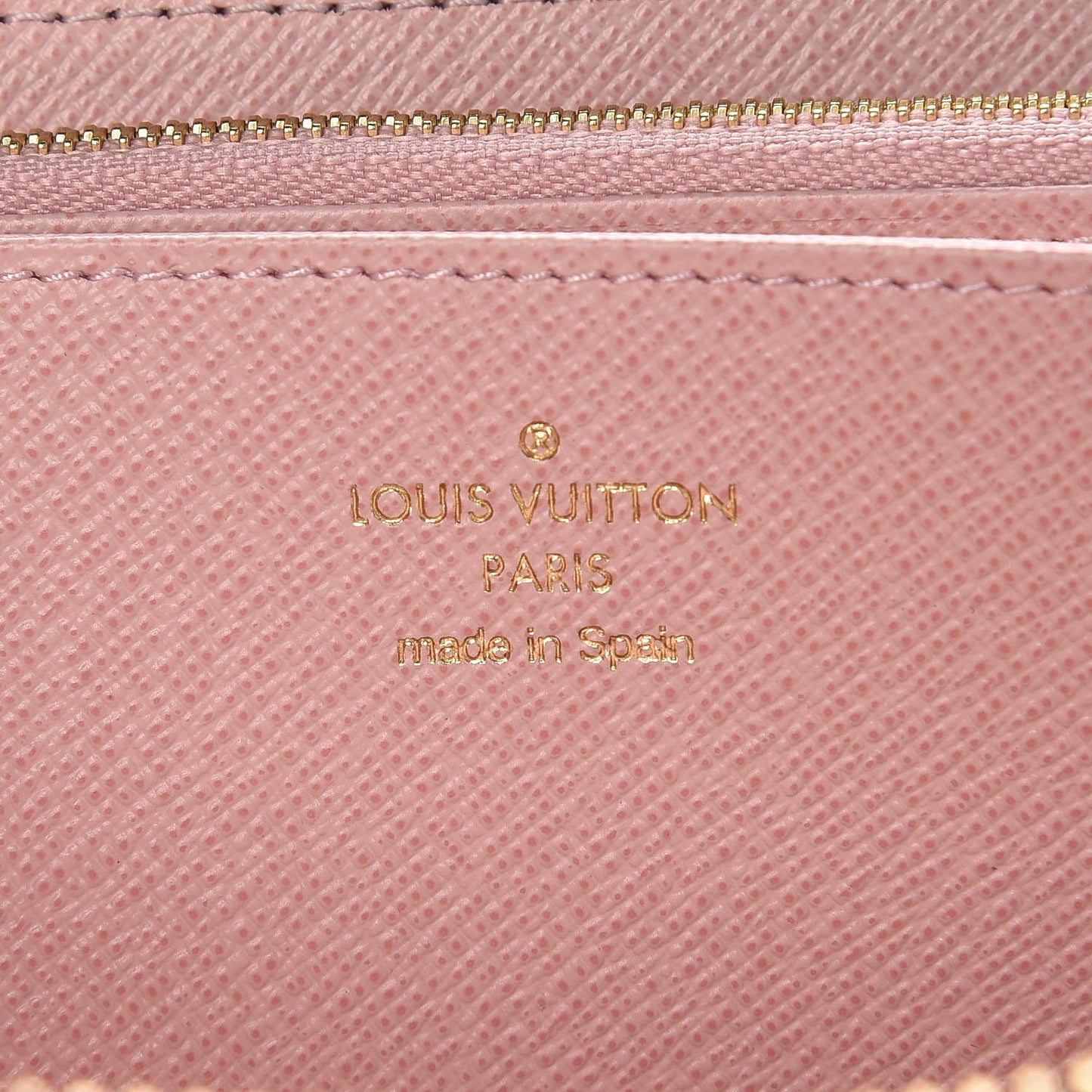 Damier Ebene Zippy Wallet Rose Ballerine