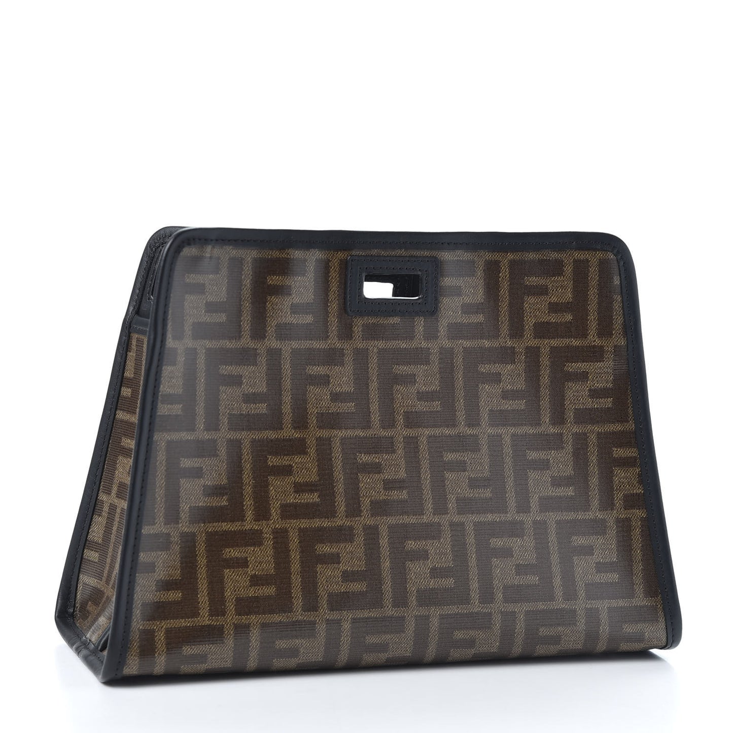Glazed Fabric Vitello Century FF 1974 Stamp Patch Mini Peekaboo Defender Cover Mogano Panna Black