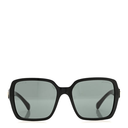 Chanel Acetate Polarized Square Sunglasses 5408 Black 2 of 8