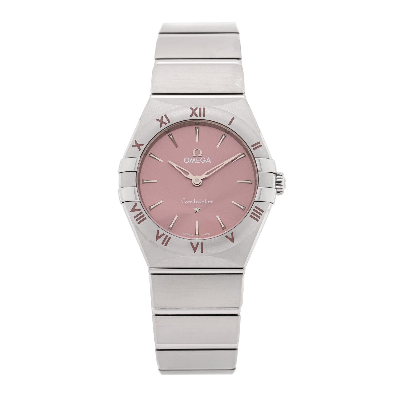 Omega Stainless Steel 28mm Constellation Quartz Watch Pink 131.10.28.60.11.001 1 of 5
