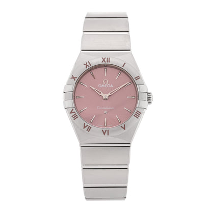 Omega Stainless Steel 28mm Constellation Quartz Watch Pink 131.10.28.60.11.001 1 of 5