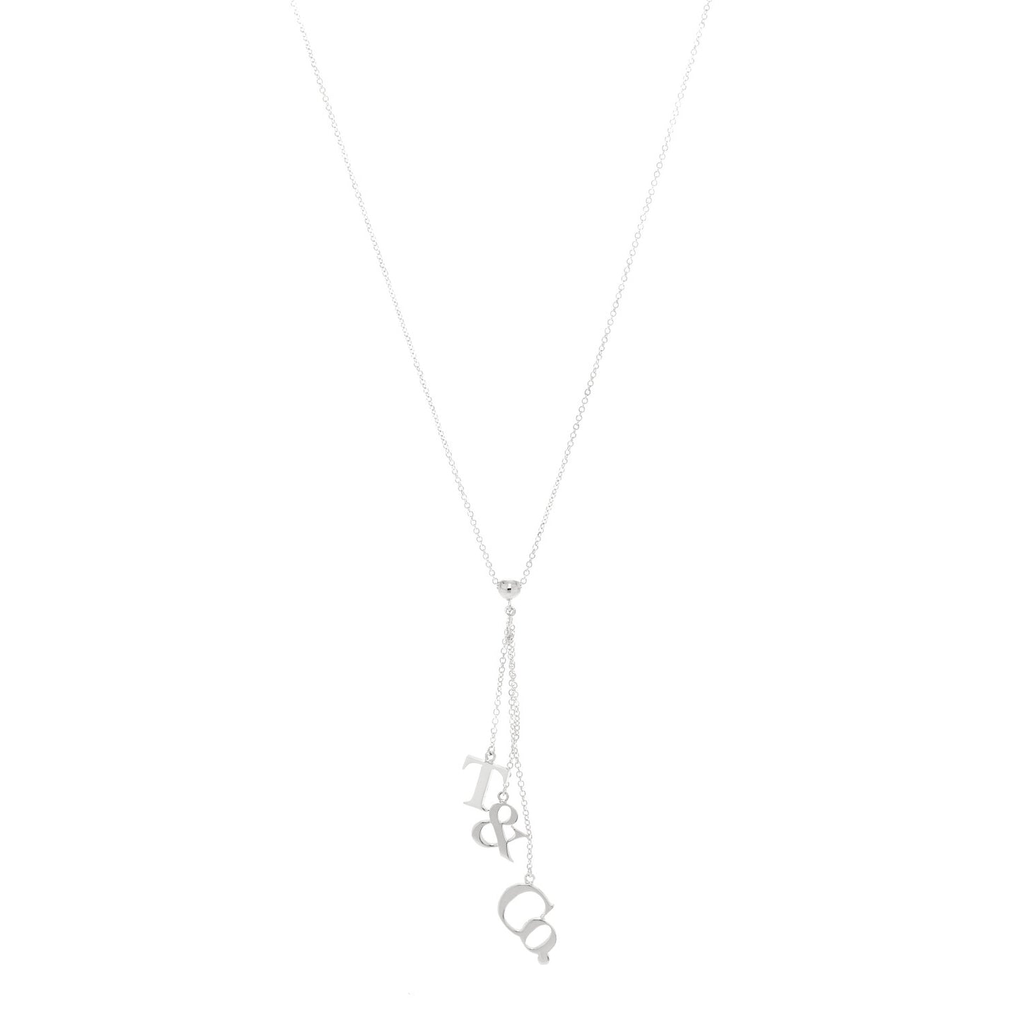 Sterling Silver Letters Lariat Necklace