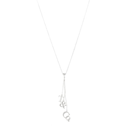 Tiffany Sterling Silver Letters Lariat Necklace 1 of 5