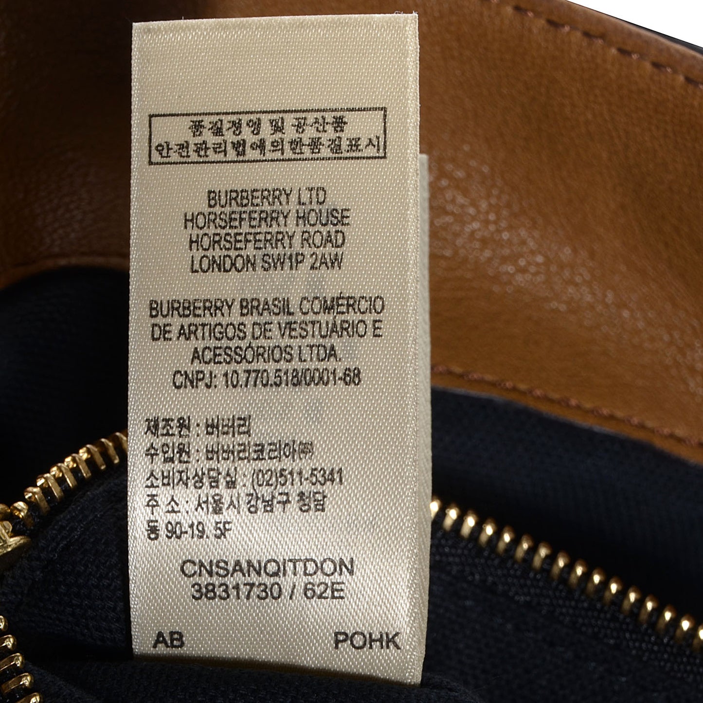 Vintage Leather House Check Webbing Medium Marlow Tote Camel