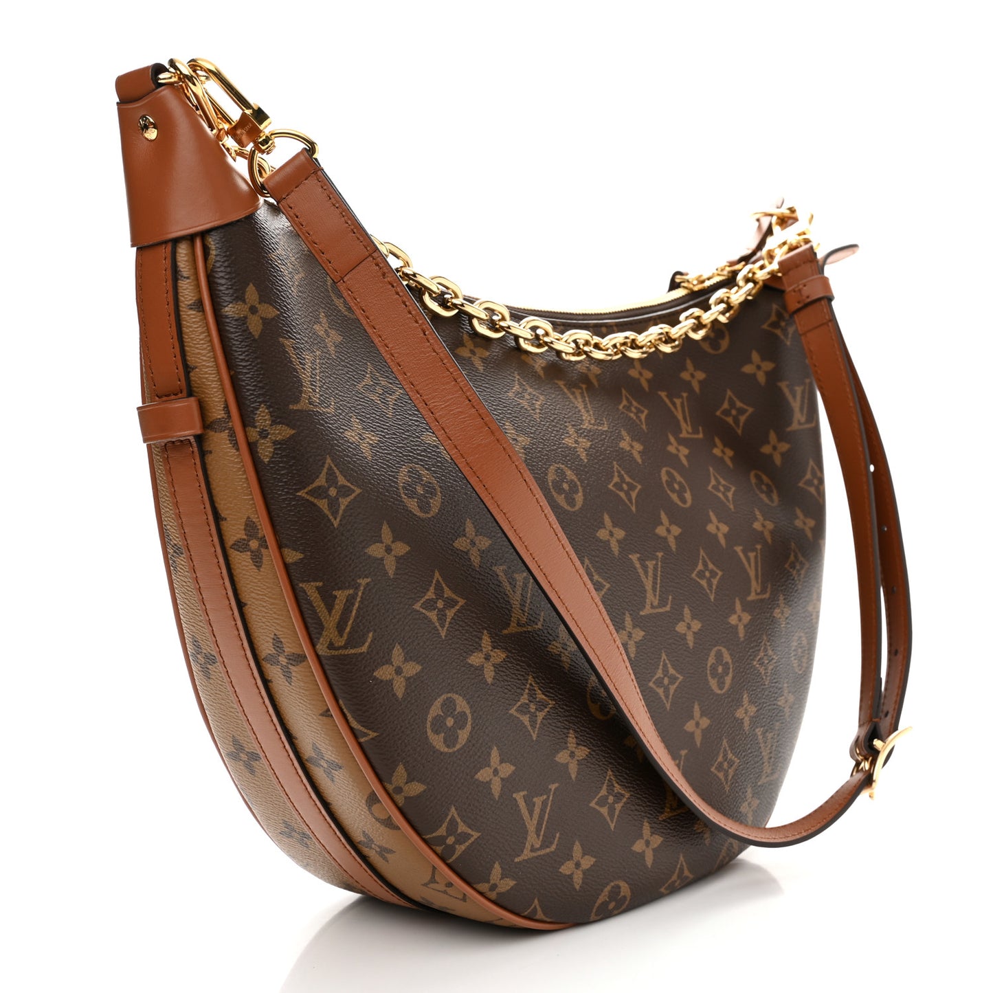 Reverse Monogram Loop Hobo