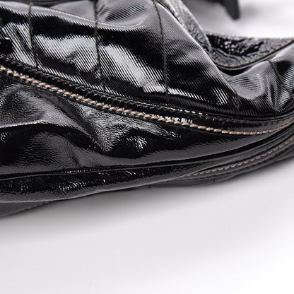 Gucci Patent Calfskin Medium Snow Glam Hobo Black 14 of 16