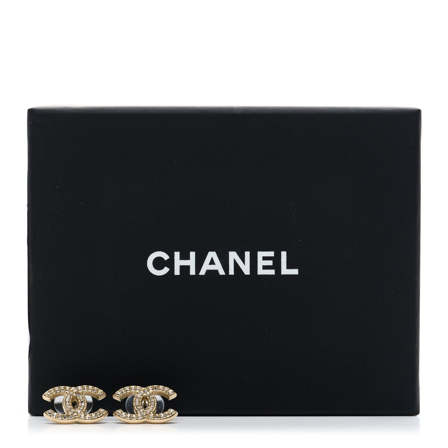 Crystal CC Earrings Gold