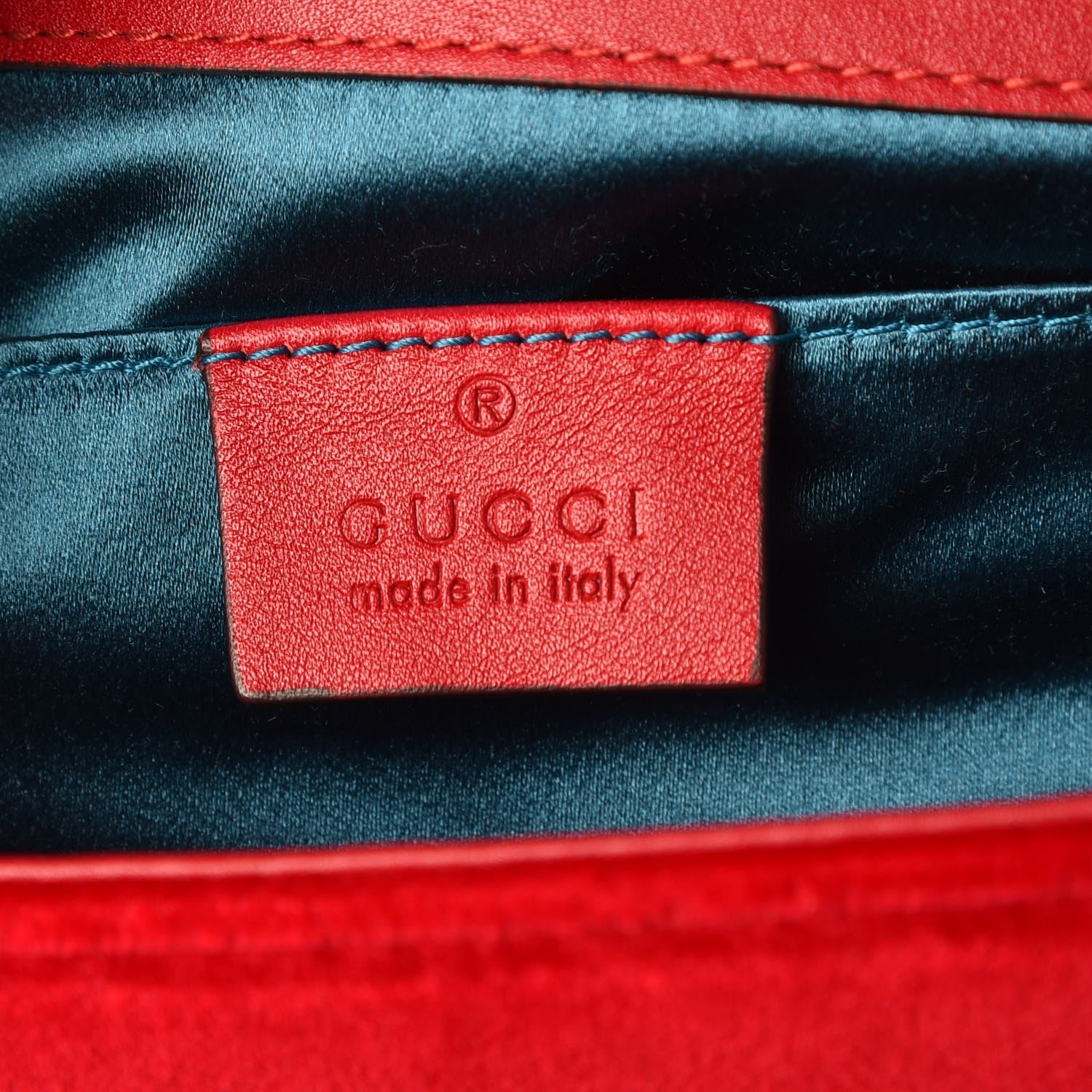 Gucci Velvet Matelasse Mini GG Marmont Shoulder Bag Hibiscus Red 7 of 8