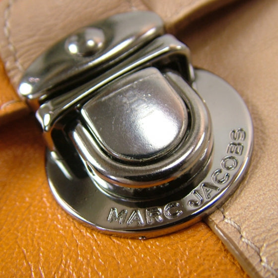 Leather Lucky Star Clutch Peach
