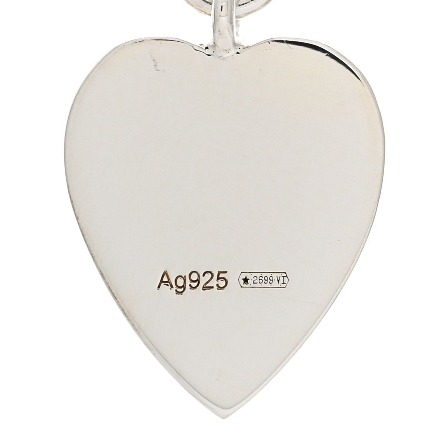 Sterling Silver Trademark Heart Drop Earrings