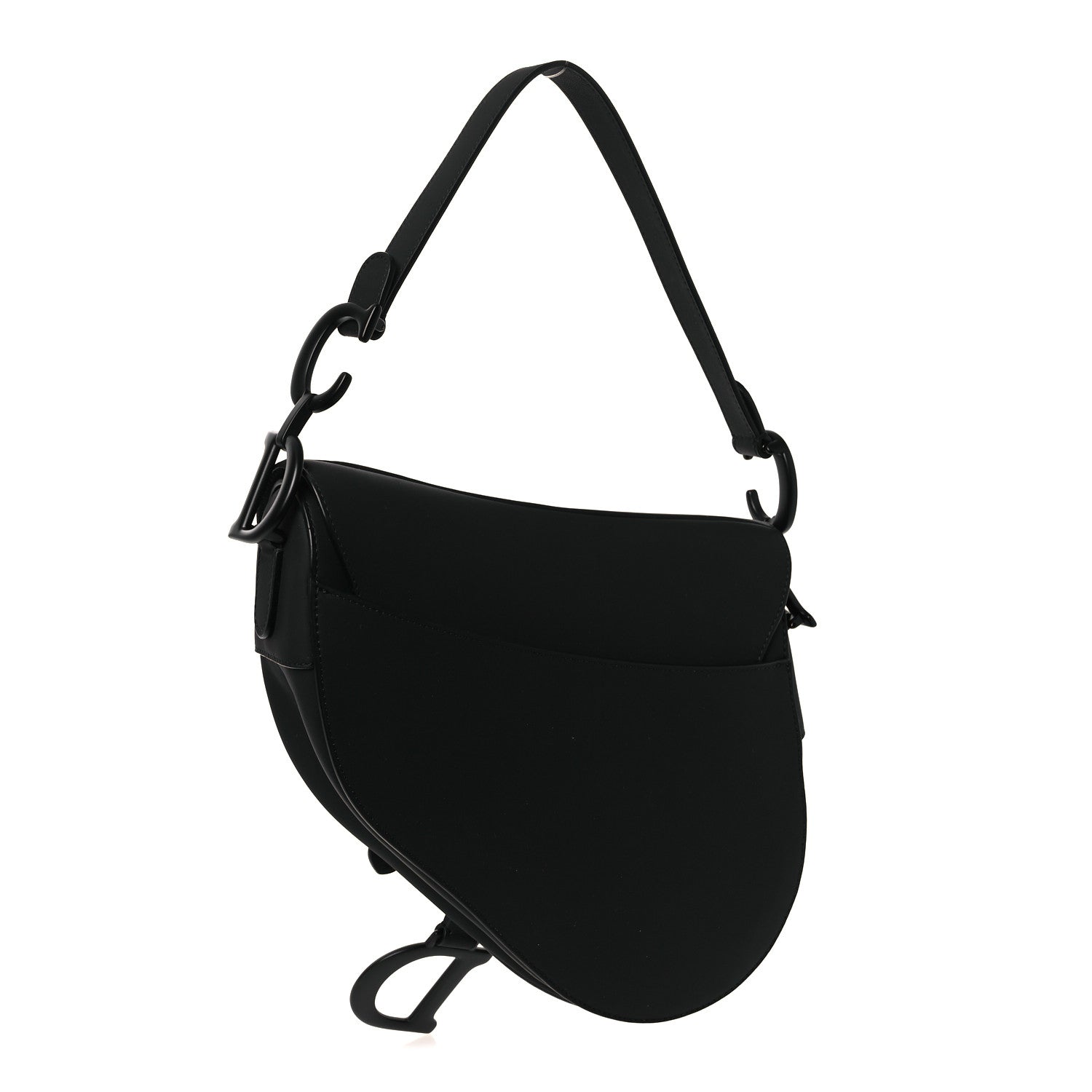 Christian Dior Ultra Matte Calfskin Saddle Bag Black 3 of 10