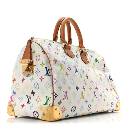 Louis Vuitton Monogram Multicolor Speedy 40 White 3 of 9