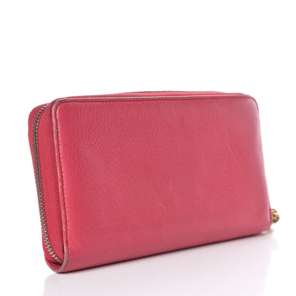 Gucci Pebbled Calfskin Soho Zip Around Wallet Pink 3 of 14