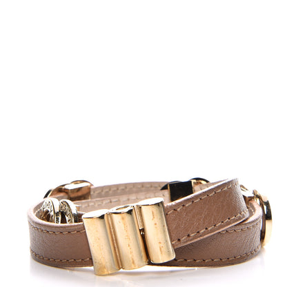 Bulgari Calfskin Double Coiled Bracelet M Brown 3 of 6