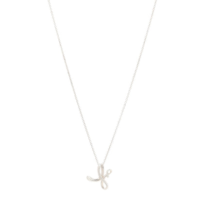 Tiffany Sterling Silver Elsa Peretti Letter H Pendant Necklace 1 of 5