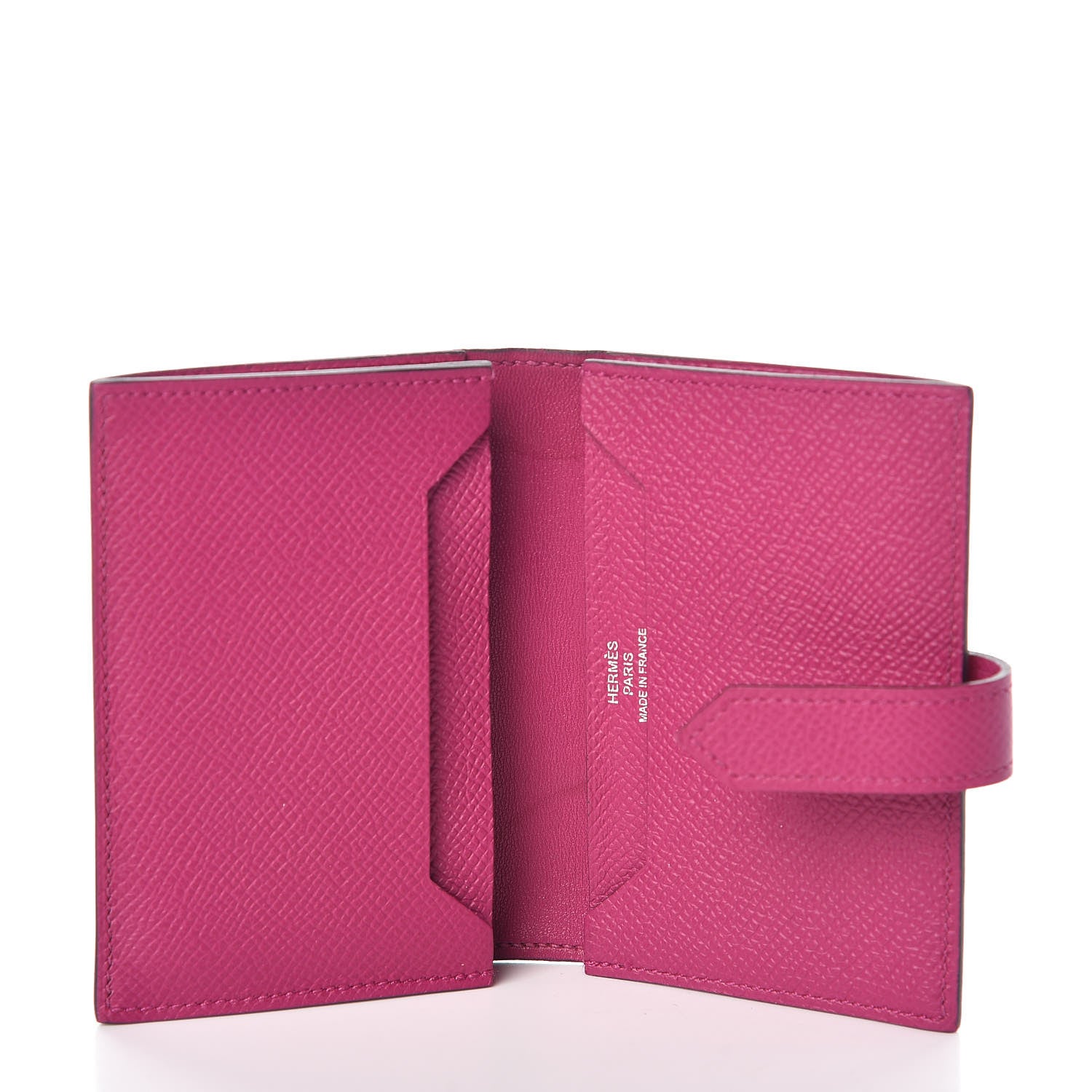 Hermes Epsom Bearn Card Holder Wallet Rose Pourpre 5 of 9