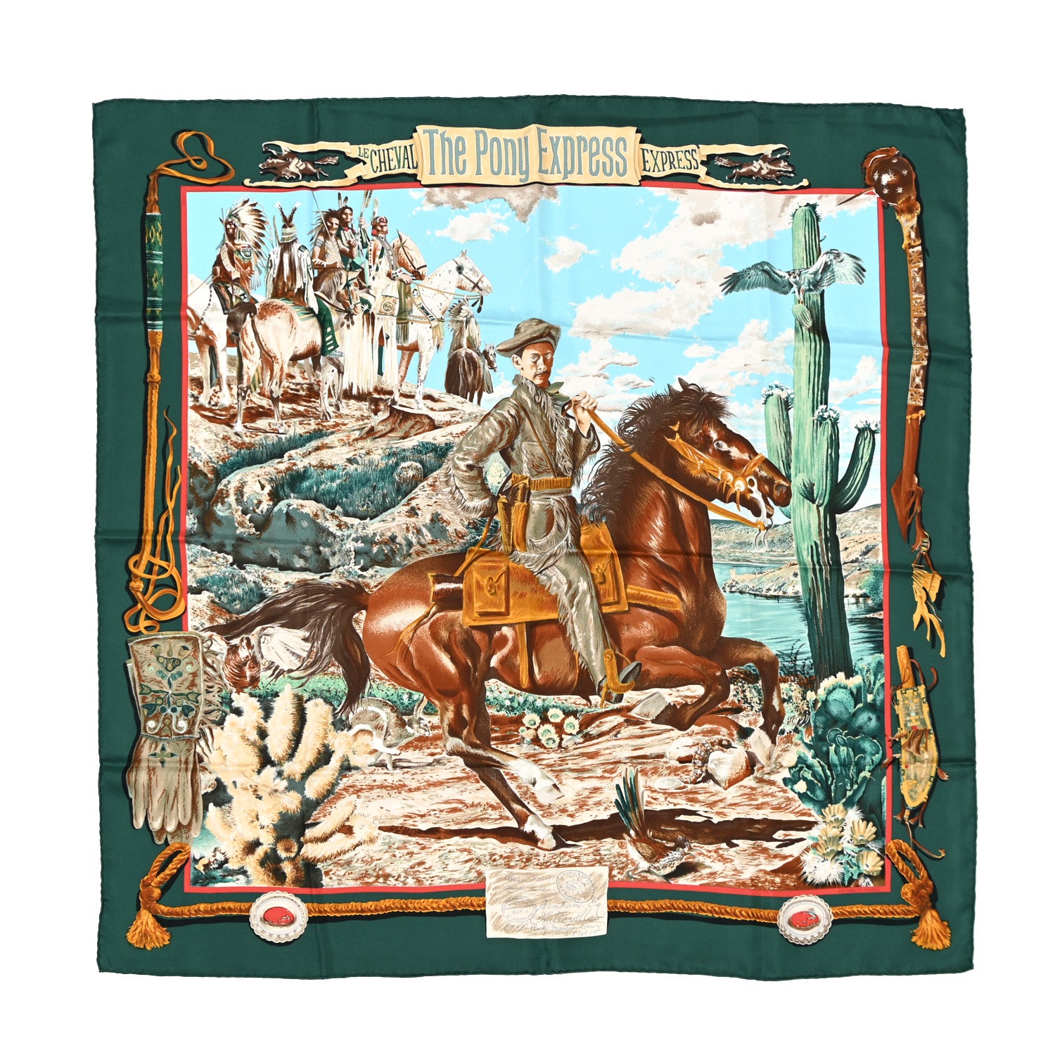 Hermes Silk The Pony Express Scarf 90 1 of 11