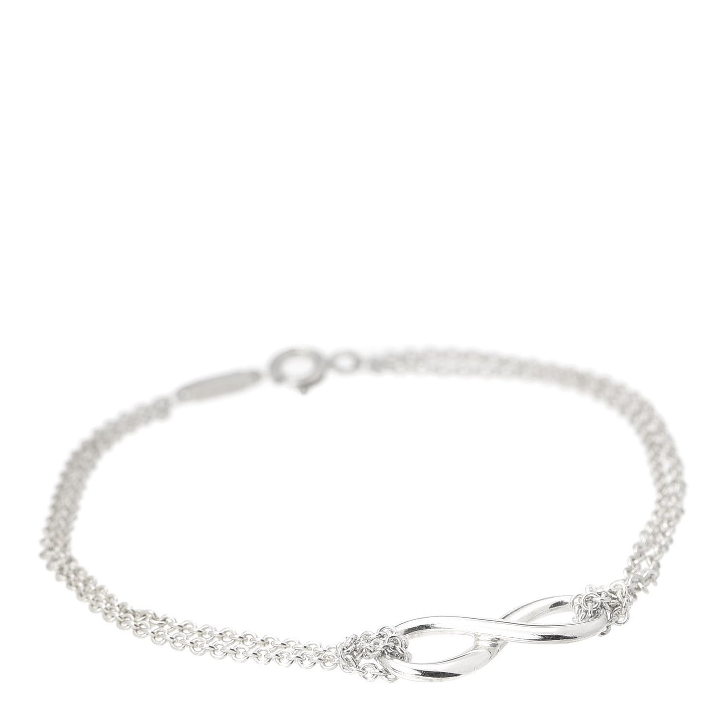 Sterling Silver Infinity Double Chain Bracelet