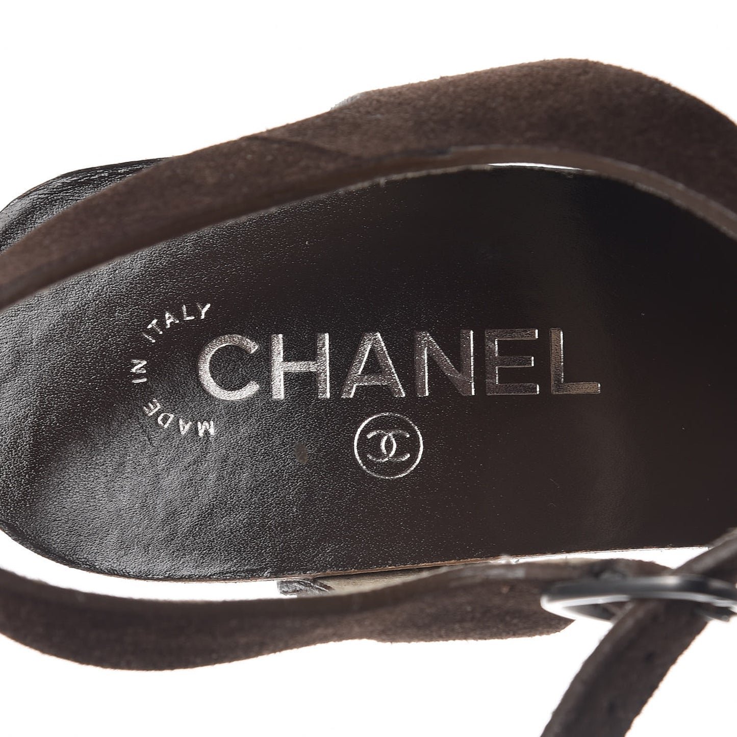 Suede Calfskin Platform Wood Clogs 41 Dark Brown