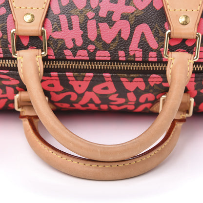 Louis Vuitton Monogram Graffiti Speedy 30 Fuchsia 11 of 13