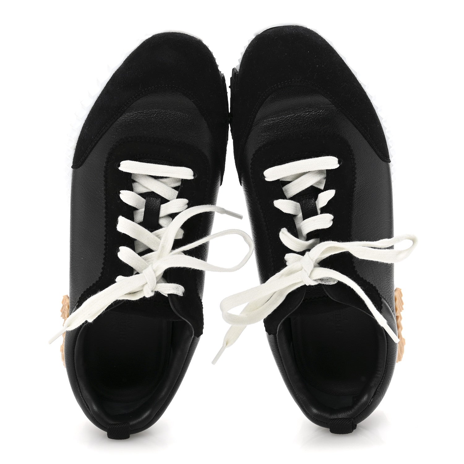 Hermes Goatskin Suede Goatskin Bouncing Sneakers 40.5 Black 2 of 11