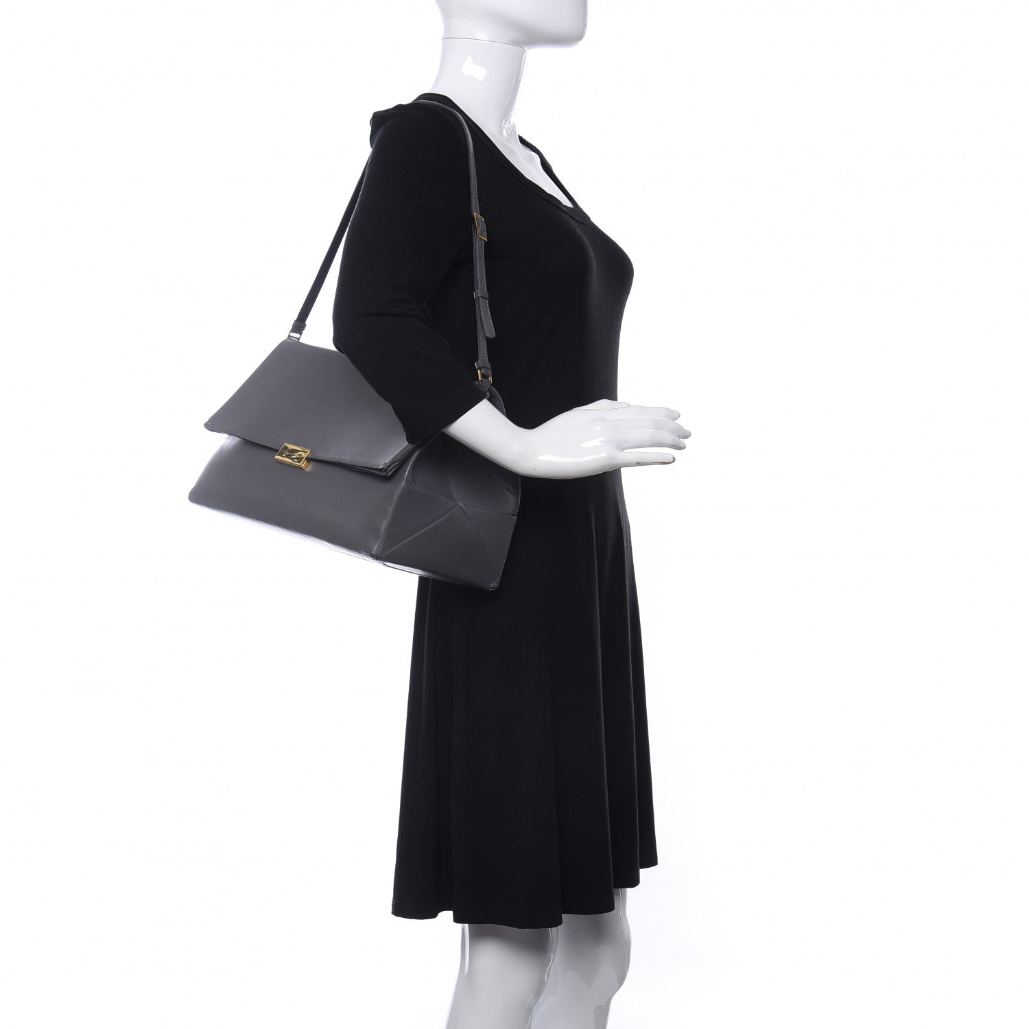 Stella McCartney Faux Napa Beckett Shoulder Bag Grey 2 of 10