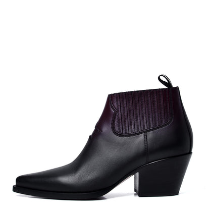 Christian Dior Matte Calfskin Ombre L.A. Ankle Boots 39 Black Rouge 1 of 6