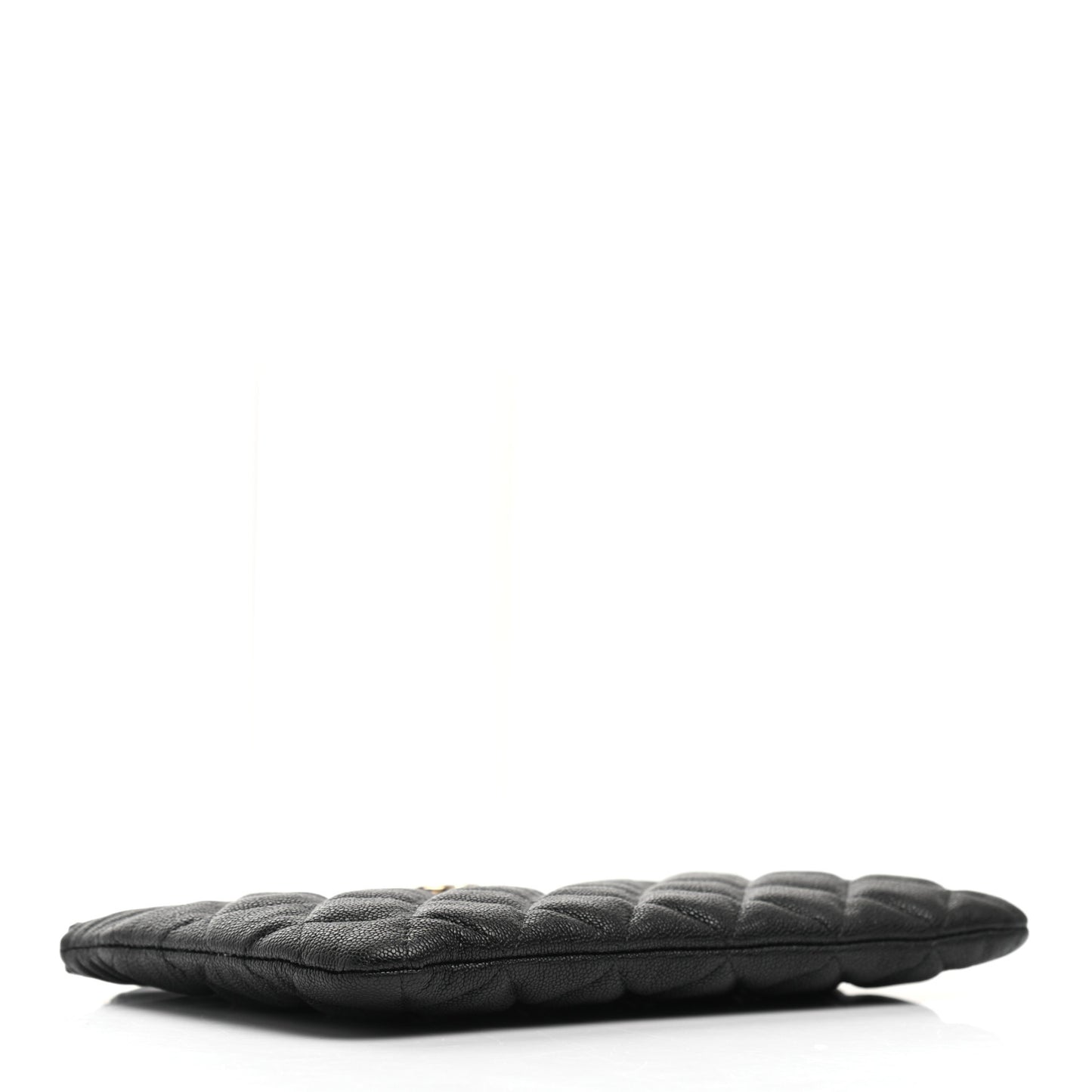Caviar Quilted Small Boy Cosmetic Case Black
