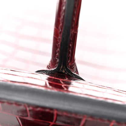 Hermes Shiny Porosus Crocodile Birkin 30 Bordeaux 12 of 13