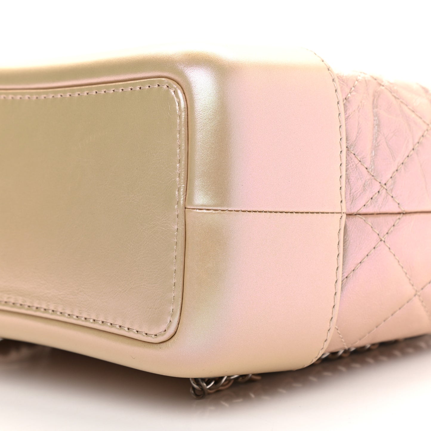 Iridescent Lambskin Calfskin Small Quilted Gabrielle Backpack Light Pink