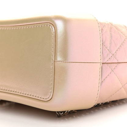 Chanel Iridescent Lambskin Calfskin Small Quilted Gabrielle Backpack Light Pink 9 of 9