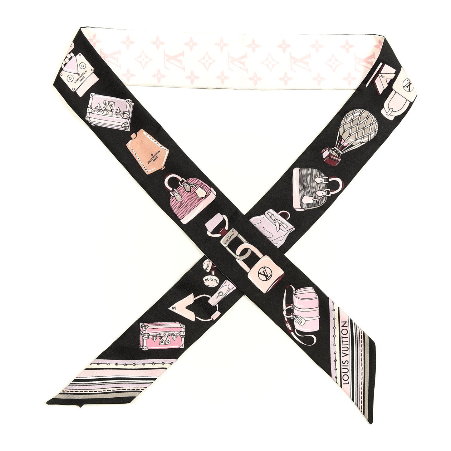 Silk Monogram Essentials LV BB Bandeau Light Pink