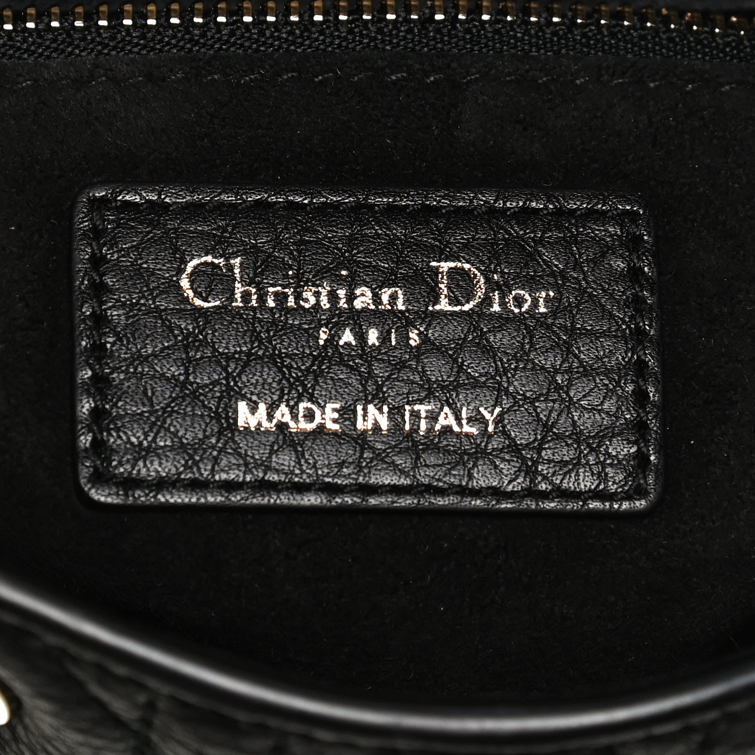 Christian Dior Grained Calfskin Cannage Small Supple Lady Dior Black 6 of 12