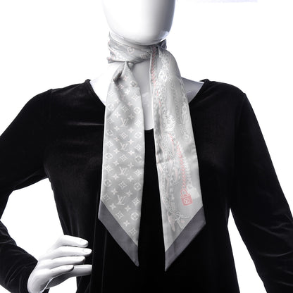 Louis Vuitton Silk Dreamonogram Bandeau Grey 2 of 5