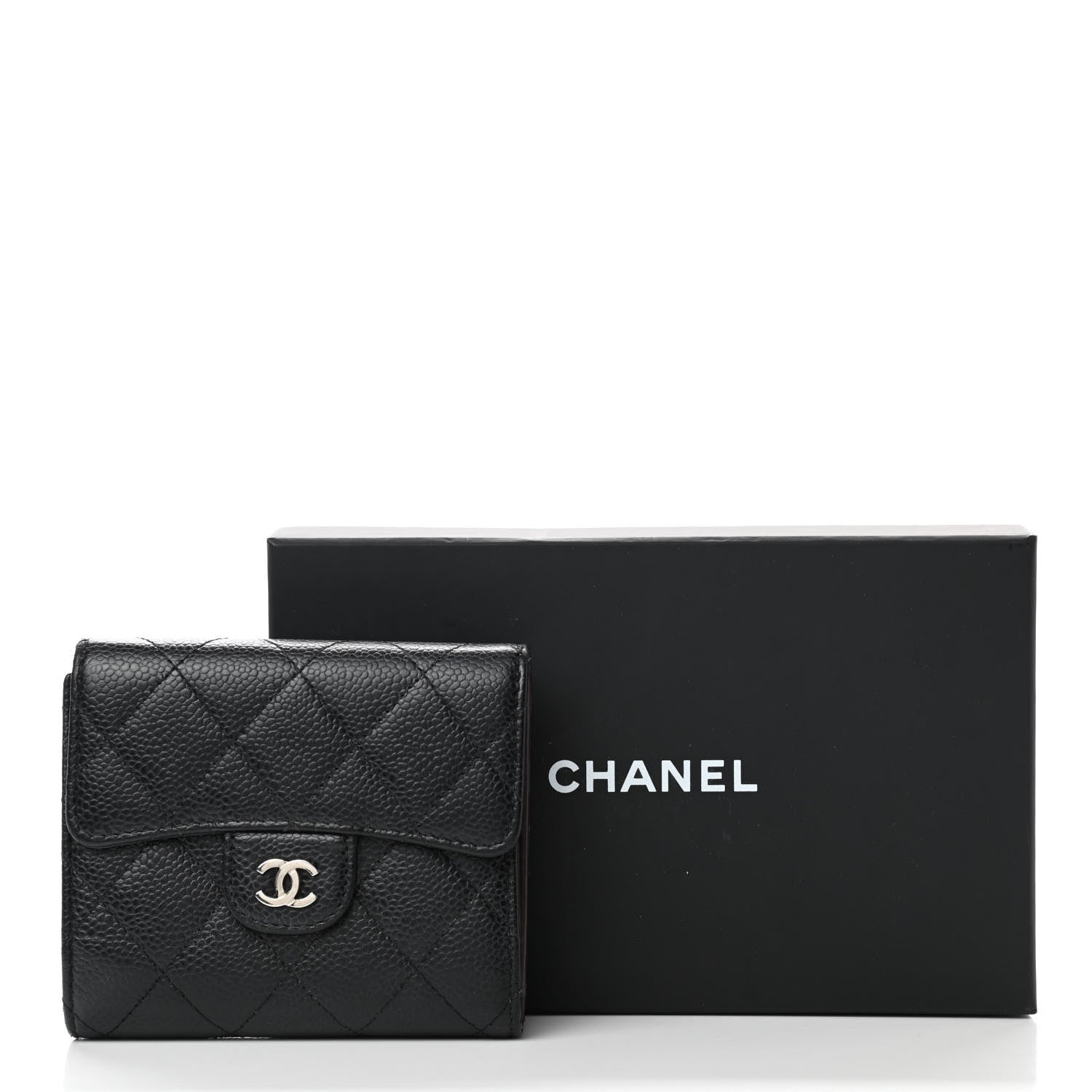 Chanel Caviar Quilted Compact Flap Wallet Black 11 of 11