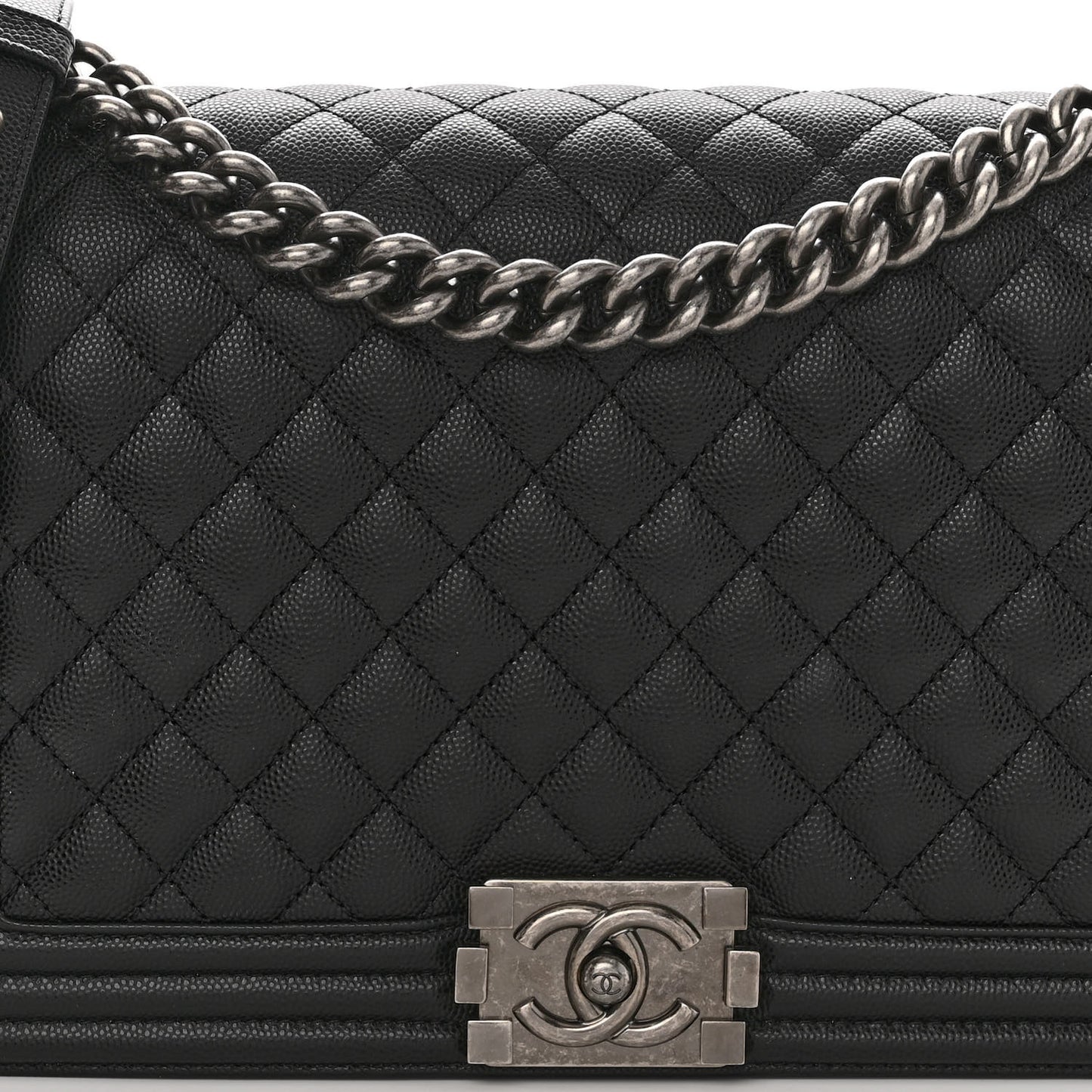 Caviar Quilted New Medium Boy Flap Black
