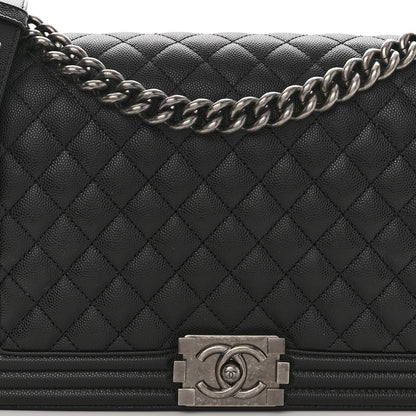 Chanel Caviar Quilted New Medium Boy Flap Black 7 of 9