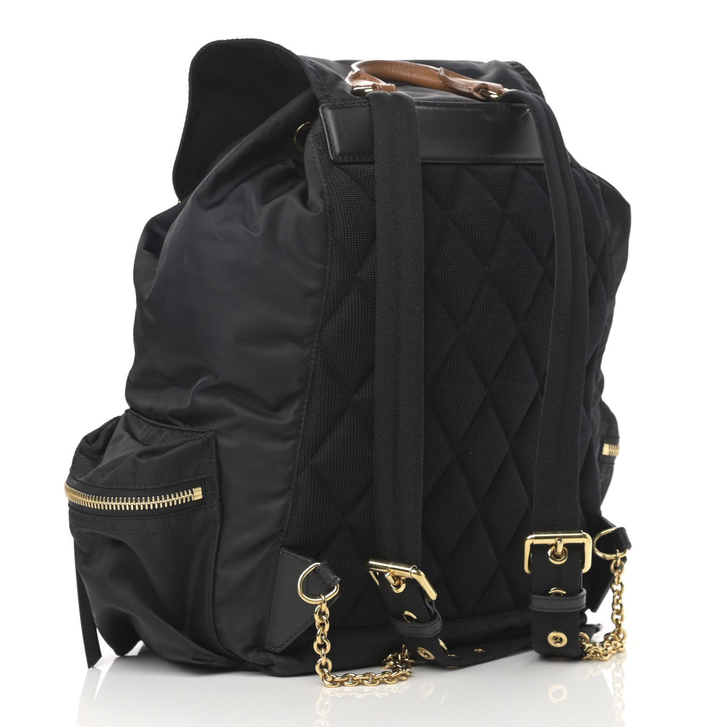 Nylon Large Rucksack Backpack Black
