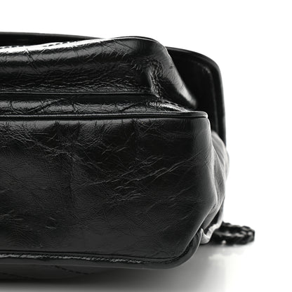Saint Laurent Crinkled Calfskin Matelasse Monogram Medium Niki Chain Satchel Black 9 of 9