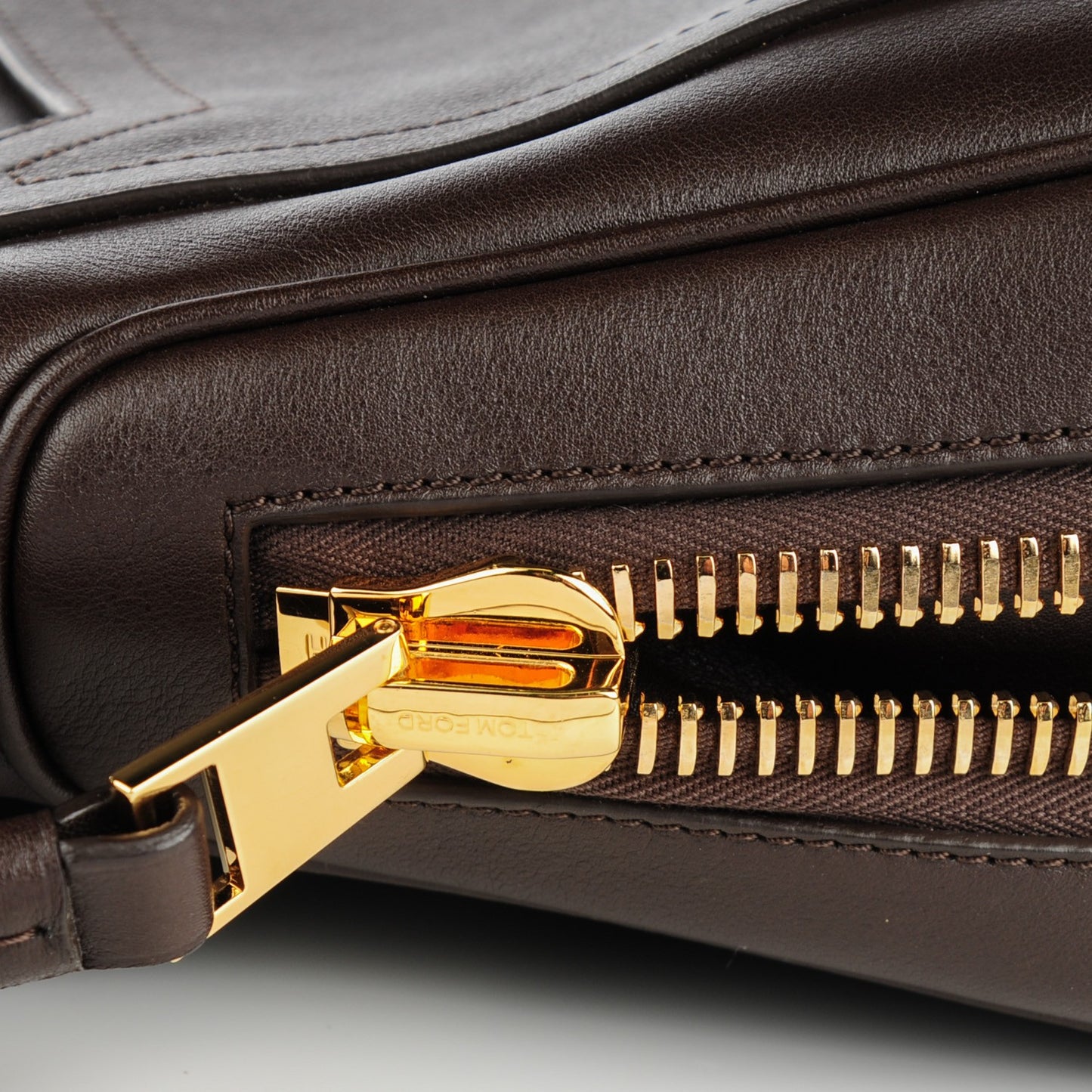 Grained Calfskin Medium Jennifer Crossbody Bag Brown