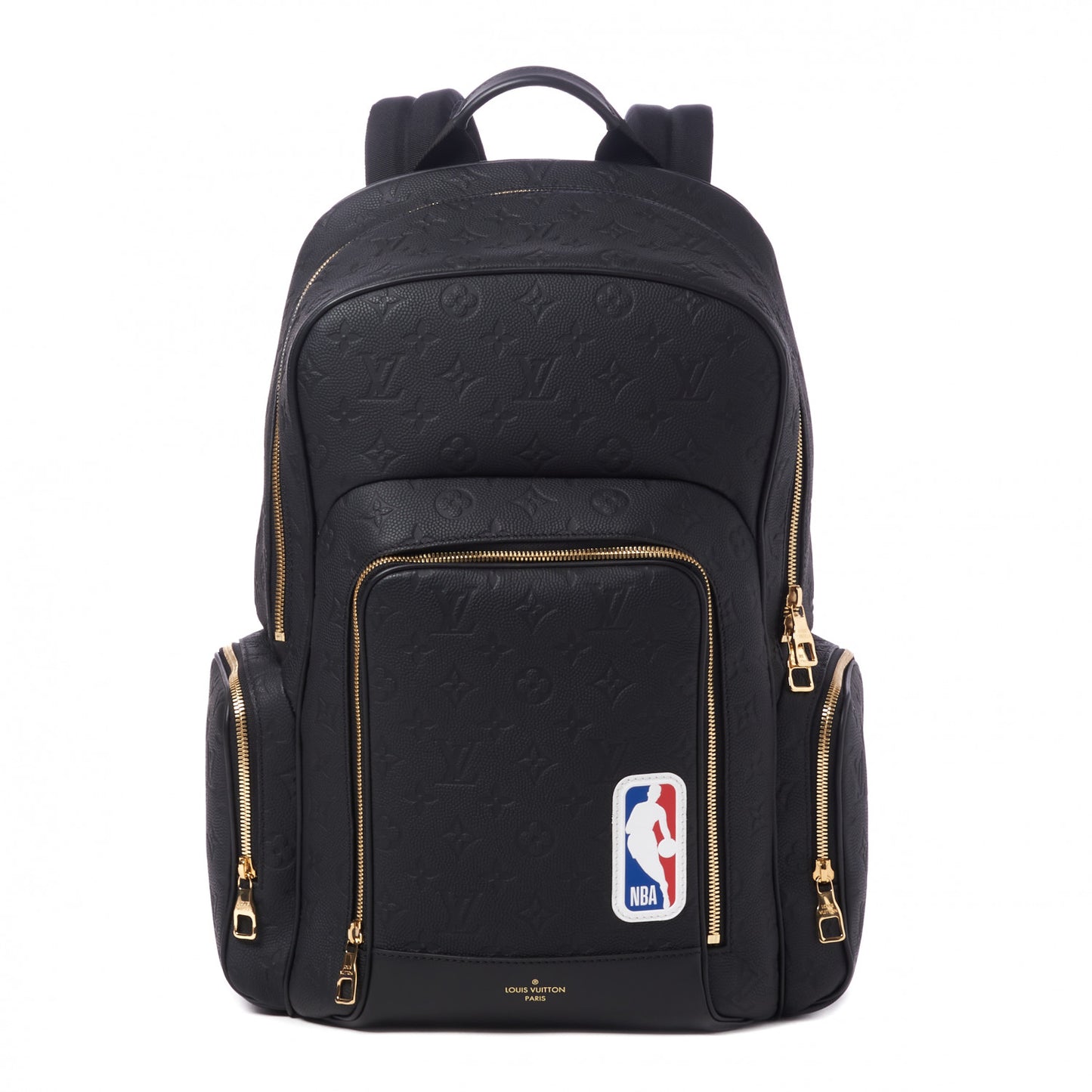 X NBA Grained Calfskin Monogram Basketball Backpack Black