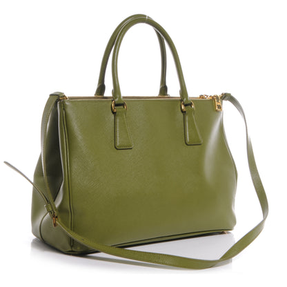 Prada Saffiano Medium Galleria Double Zip Tote Edera 3 of 10