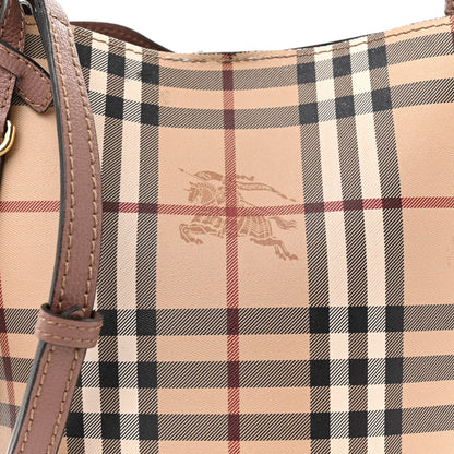 Burberry Haymarket Check Colours Small Lorne Bucket Crossbody Elderberry 8 of 19