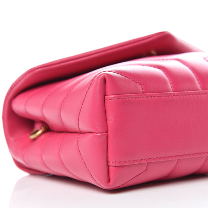 Saint Laurent Calfskin Y Quilted Monogram Toy Loulou Crossbody Bag Freesia 6 of 10